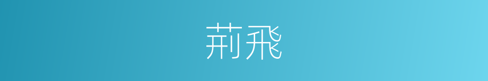 荊飛的意思