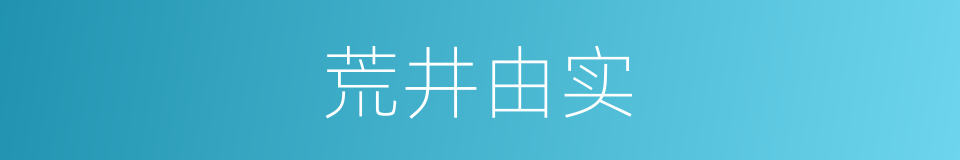 荒井由实的同义词