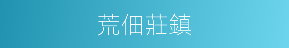 荒佃莊鎮的同義詞