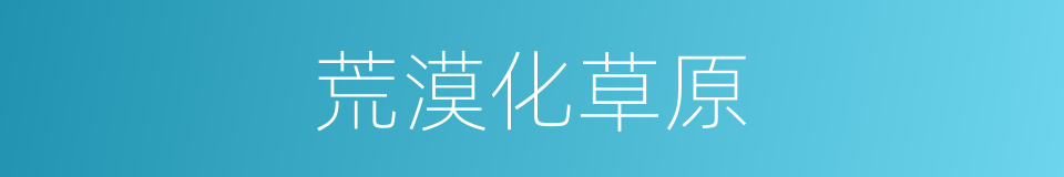 荒漠化草原的同义词