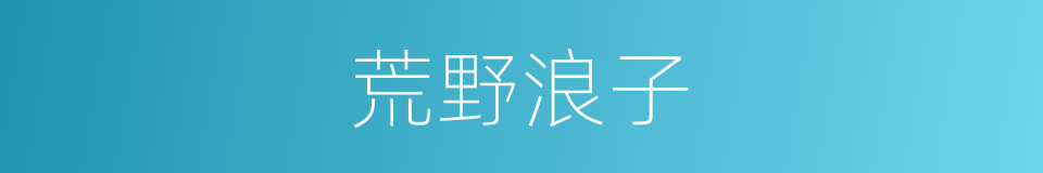 荒野浪子的同义词