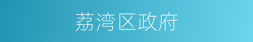 荔湾区政府的同义词