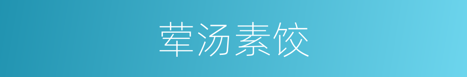 荤汤素饺的同义词