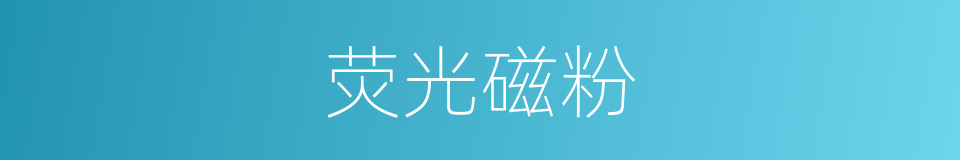 荧光磁粉的同义词