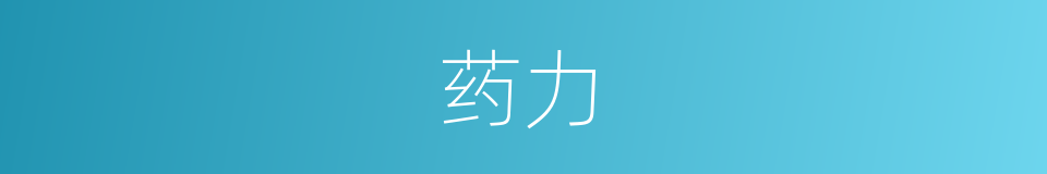 药力的意思