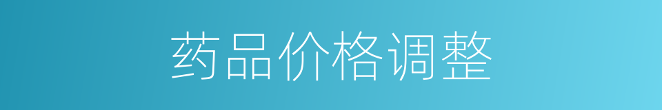 药品价格调整的同义词