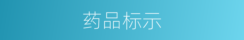 药品标示的同义词
