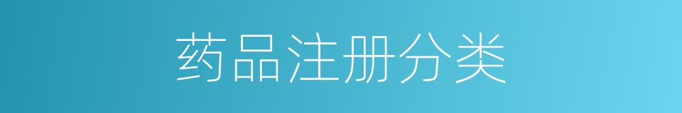 药品注册分类的同义词