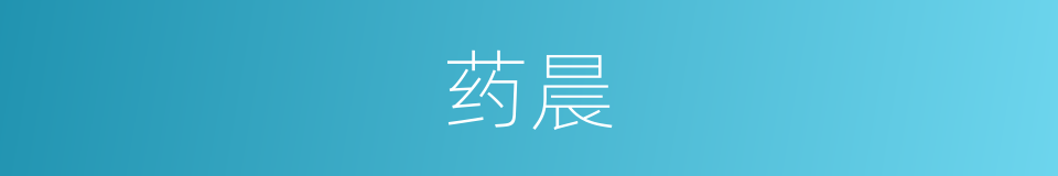 药晨的同义词
