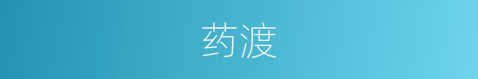 药渡的同义词