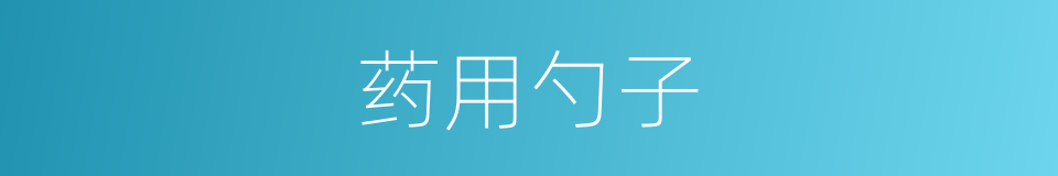 药用勺子的同义词