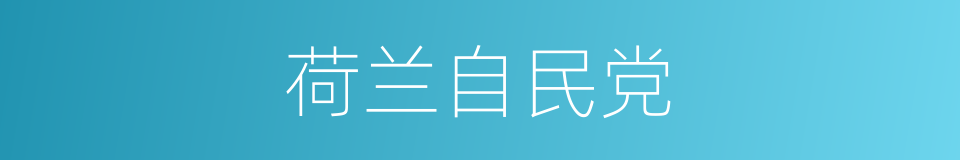 荷兰自民党的同义词