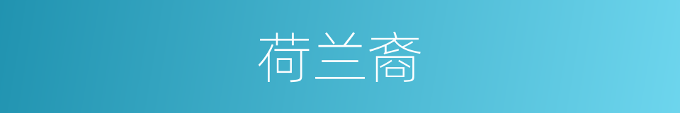 荷兰裔的同义词