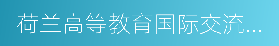 荷兰高等教育国际交流协会的同义词