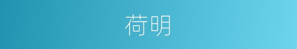 荷明的同义词