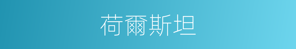 荷爾斯坦的同義詞