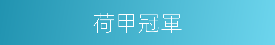 荷甲冠軍的同義詞