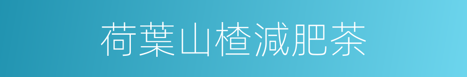 荷葉山楂減肥茶的同義詞