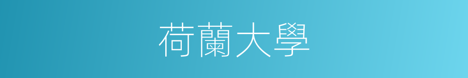 荷蘭大學的同義詞
