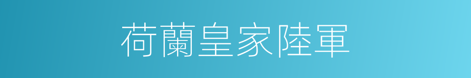 荷蘭皇家陸軍的同義詞