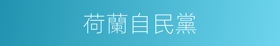荷蘭自民黨的同義詞