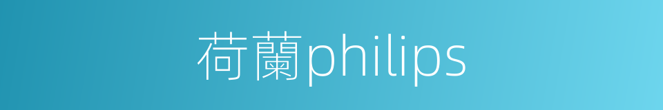 荷蘭philips的同義詞