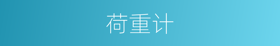 荷重计的同义词