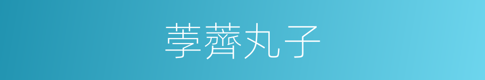 荸薺丸子的同義詞