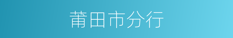 莆田市分行的同义词