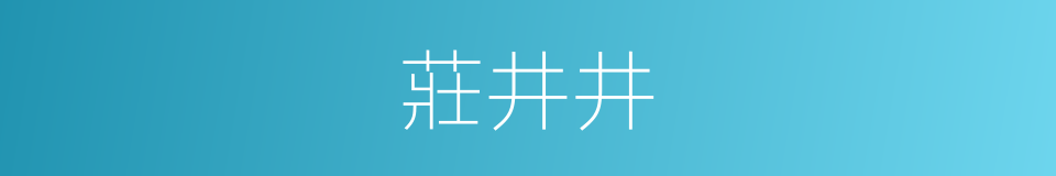 莊井井的同義詞