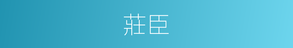 莊臣的同義詞
