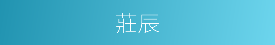莊辰的同義詞
