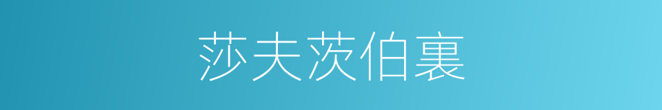 莎夫茨伯裏的同義詞