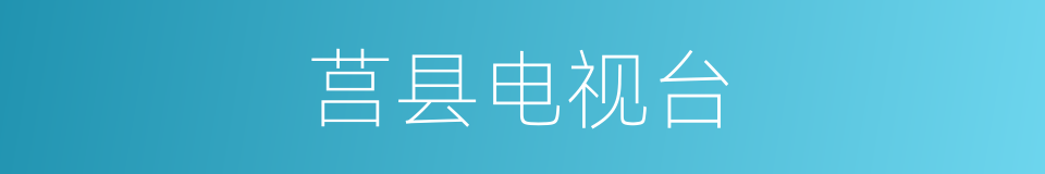 莒县电视台的同义词