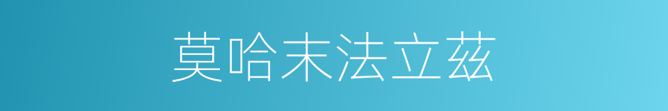 莫哈末法立茲的同義詞