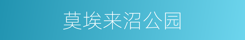 莫埃来沼公园的同义词