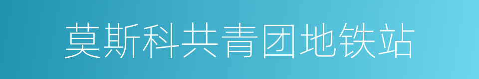 莫斯科共青团地铁站的同义词