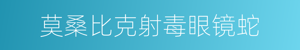 莫桑比克射毒眼镜蛇的同义词