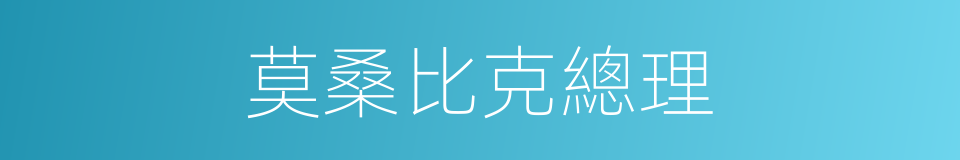 莫桑比克總理的同義詞