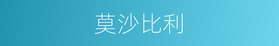 莫沙比利的同义词