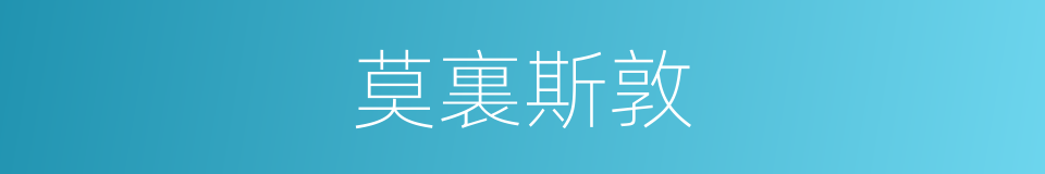 莫裏斯敦的同義詞