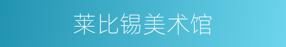 莱比锡美术馆的同义词