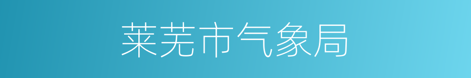 莱芜市气象局的同义词