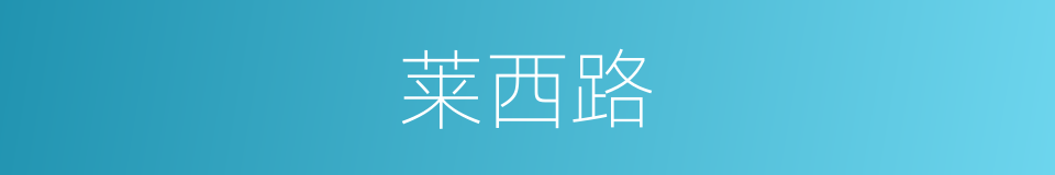 莱西路的同义词