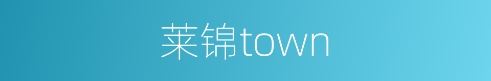 莱锦town的同义词