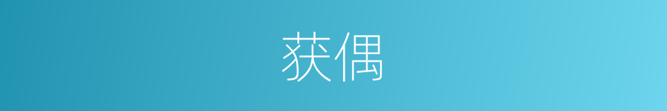 获偶的同义词