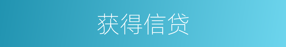 获得信贷的同义词