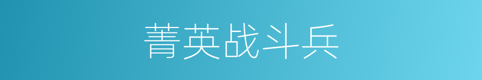 菁英战斗兵的同义词