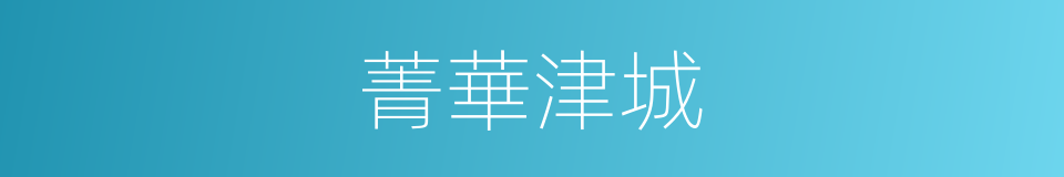 菁華津城的同義詞