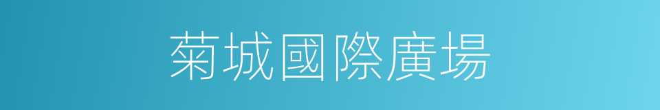 菊城國際廣場的同義詞